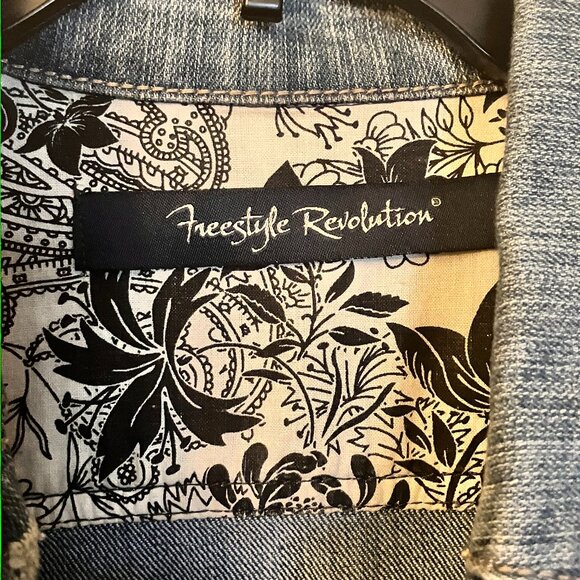 Jean Jacket Freestyle Revolution Women's Size Large - Picture 2 of 6